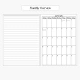 Weekly Diary - Linear Spread with times 2027