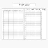 Weekly Diary - Linear Spread with times 2027