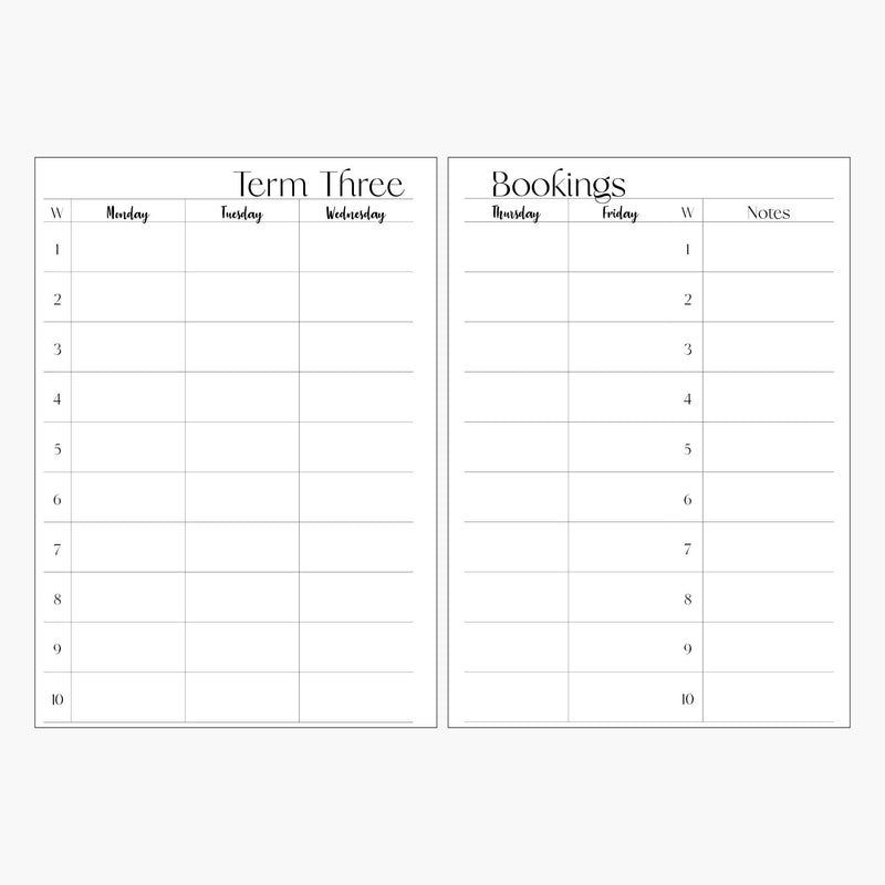 Relief Teaching Planner 2026