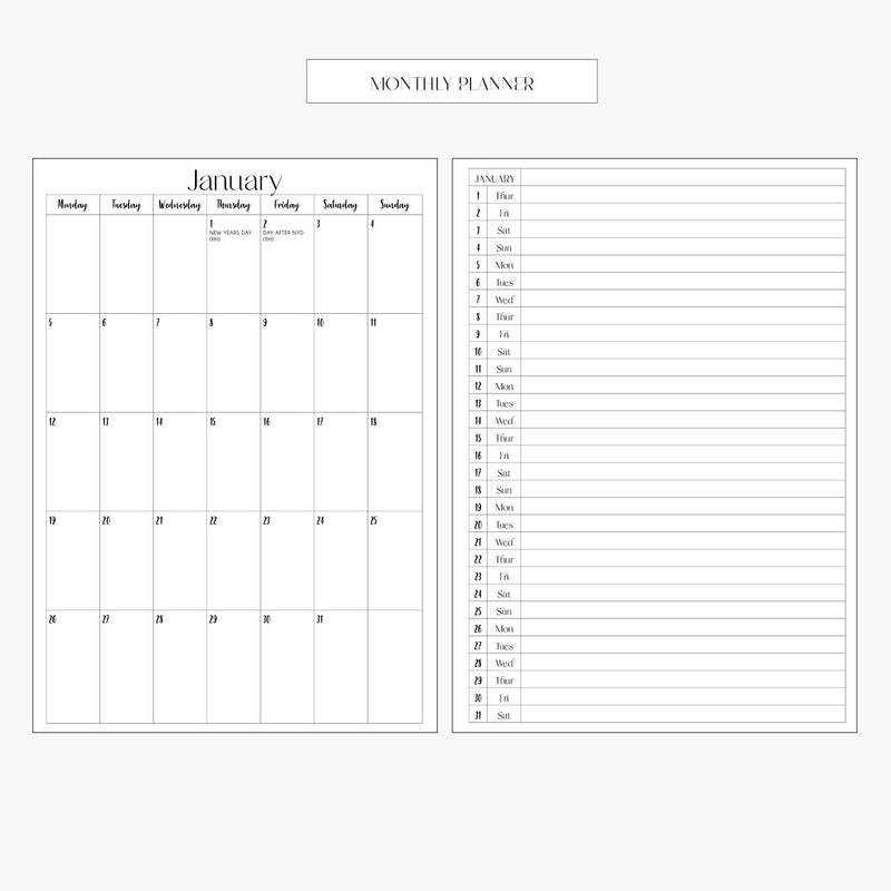 Relief Teaching Planner 2026
