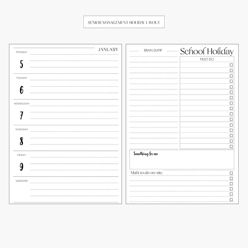 Senior Management Diary for Teachers 2026