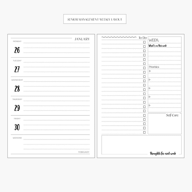 Senior Management Diary for Teachers 2026