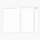 2026 Diary - Week Spread with Times