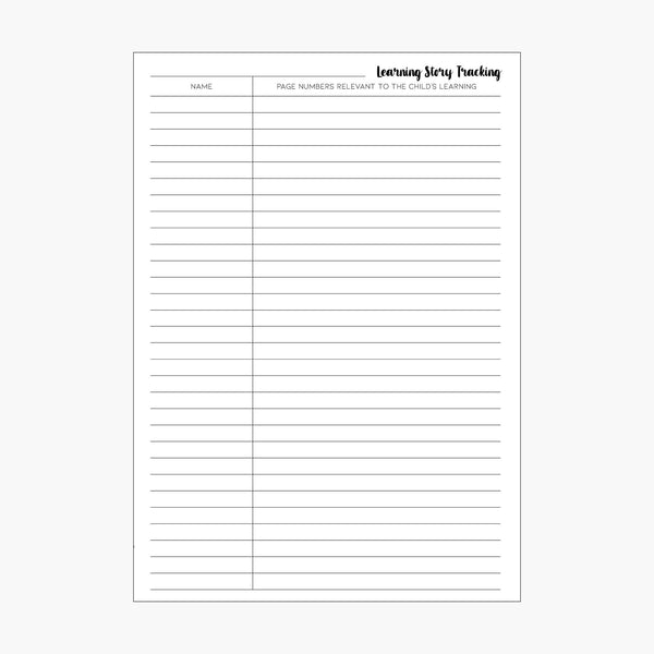 Learning Story Notebook